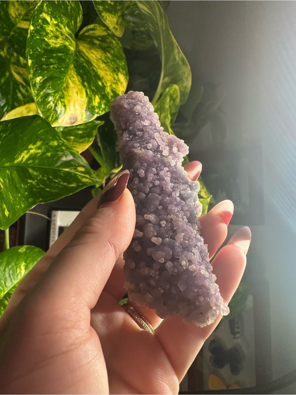 Lavender Grape Agate Crystal